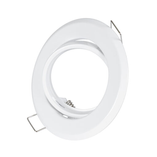 GloboStar® GLOBOSTAR® RAFY 77814 Χωνευτή Κινούμενη Βάση για Σποτ MR16 με Ντουί GU10/GU5.3 IP20 - Λευκό - Μ9.2 x Π9.2 x Υ3.1cm / Q7cm