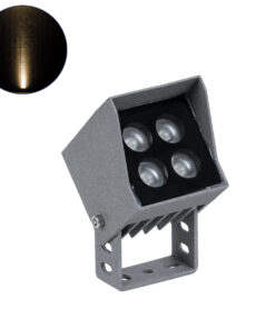 GloboStar® GloboStar® SPOT-JENA 90635 Σποτ Φωτισμου Wall Washer LED 8W 880lm 30° AC 220-240V Αδιάβροχο IP65 Μ8.5 x Π7.3 x Υ9.5cm Θερμό Λευκό 3000K - Γκρι Ανθρακί - 3 Years Warranty