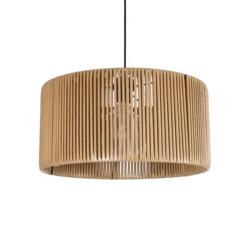 GloboStar® GLOBOSTAR® KYCLOS 203-0049 Boho Κρεμαστό Φωτιστικό Οροφής με Ντουί 1 x E27 AC 220-240V IP20 - Μπεζ - M40 x Π40 x Υ25.5cm