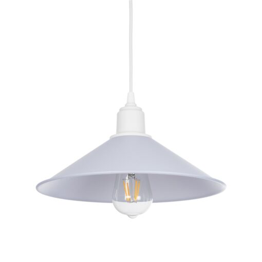 GloboStar® GLOBOSTAR® FERRO 203-0087 Μοντέρνο Κρεμαστό Φωτιστικό Οροφής με Ντουί 1 x E27 AC 220-240V IP20 - Λευκό - Μ30 x Π30 x Υ15cm
