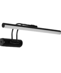 GloboStar® GloboStar® REFINE 203-0188 Φωτιστικό Τοίχου - Απλίκα LED 7W 640lm 120° AC 220-240V IP44 Θερμό Λευκό Μαύρο - Μ35 x Π21 x Υ12cm - 2 Xρόνια Εγγύηση