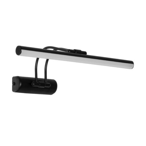 GloboStar® GloboStar® REFINE 203-0188 Φωτιστικό Τοίχου - Απλίκα LED 7W 640lm 120° AC 220-240V IP44 Θερμό Λευκό Μαύρο - Μ35 x Π21 x Υ12cm - 2 Xρόνια Εγγύηση