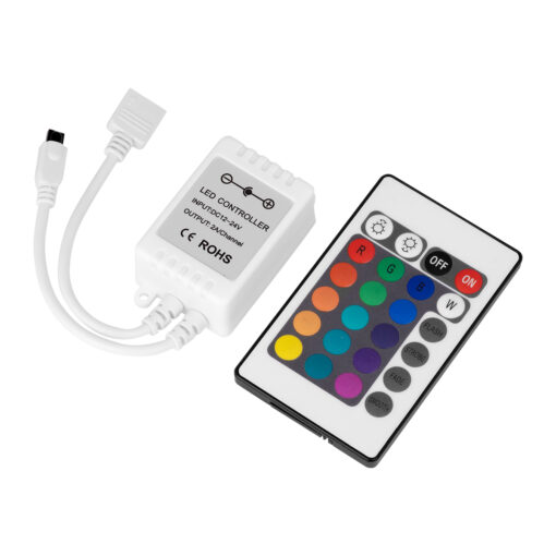 GloboStar® GloboStar® 73403 Ασύρματος LED RGB Controller με Χειριστήριο IR DC 12-24V Max 144W