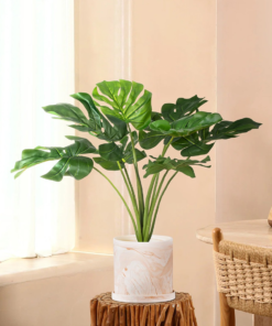 GloboStar® Artificial Garden MONSTERA PLANT 20000 - Τεχνητό Διακοσμητικό Φυτό Μονστέρα Υ50cm 9 20000 20450