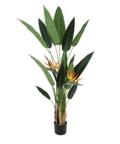 GloboStar® GloboStar® Artificial Garden STRELITZIA REGINAE 20032 Τεχνητό Διακοσμητικό Φυτό Στρελίτσια - Πουλί του Παραδείσου Υ140cm