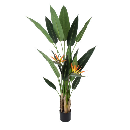 GloboStar® GloboStar® Artificial Garden STRELITZIA REGINAE 20032 Τεχνητό Διακοσμητικό Φυτό Στρελίτσια - Πουλί του Παραδείσου Υ140cm