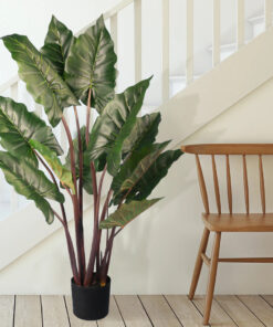 GloboStar® Artificial Garden RAINBOW TARO 20055 Τεχνητό Διακοσμητικό Φυτό Κολοκασία Υ140cm 9 20055