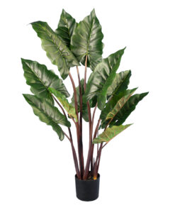 GloboStar® GloboStar® Artificial Garden RAINBOW TARO 20055 Τεχνητό Διακοσμητικό Φυτό Κολοκασία Υ140cm