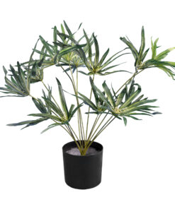 GloboStar® GloboStar® Artificial Garden BROADLEAF LADY PALM 20059 Τεχνητό Διακοσμητικό Φυτό Πλατύφυλλος Φοίνικας Μπαμπού Υ50cm