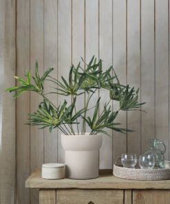 GloboStar® Artificial Garden BROADLEAF LADY PALM 20059 Τεχνητό Διακοσμητικό Φυτό Πλατύφυλλος Φοίνικας Μπαμπού Υ50cm 7 20059 20449