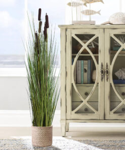 GloboStar® Artificial Garden TYPHA ANGUSTIFOLIA GRASS 20070 Τεχνητό Διακοσμητικό Φυτό Γρασίδι της Τύφας Υ120cm 7 20070 20799