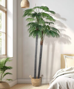 GloboStar® Artificial Garden PALM TREE 20086 Τεχνητό Διακοσμητικό Φυτό Φοινικόδεντρο Βεντάλια Υ300cm 13 20086 20277