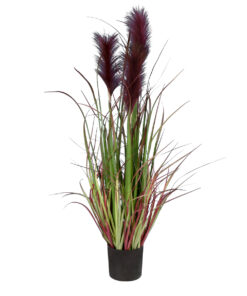 GloboStar® GloboStar® Artificial Garden BLOODY PAMPAS GRASS 20109 Τεχνητό Διακοσμητικό Φυτό Αιματόφυλλο Γρασίδι της Πάμπας Υ85cm