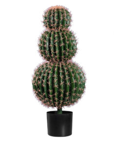 GloboStar® GloboStar® Artificial Garden FEROCACTUS 20137 Τεχνητό Διακοσμητικό Φυτό Φερόκακτος Υ85cm