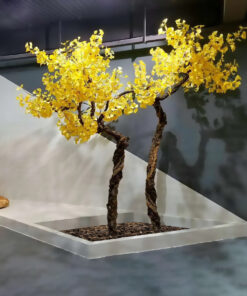 GloboStar® GloboStar® Artificial Garden GINKGO TWINS TREE 20187 Τεχνητό Διακοσμητικό Δέντρο Δίδυμα Γκίγκο Υ320cm