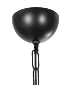 GLOBOSTAR® STARLO 201-0004 Vintage Κρεμαστό Φωτιστικό Οροφής με Ντουί 1 x E27 AC 220-240V IP20 - Μπεζ & Μαύρο - Μ30 x Π16 x Υ23cm 17 201 0004 8