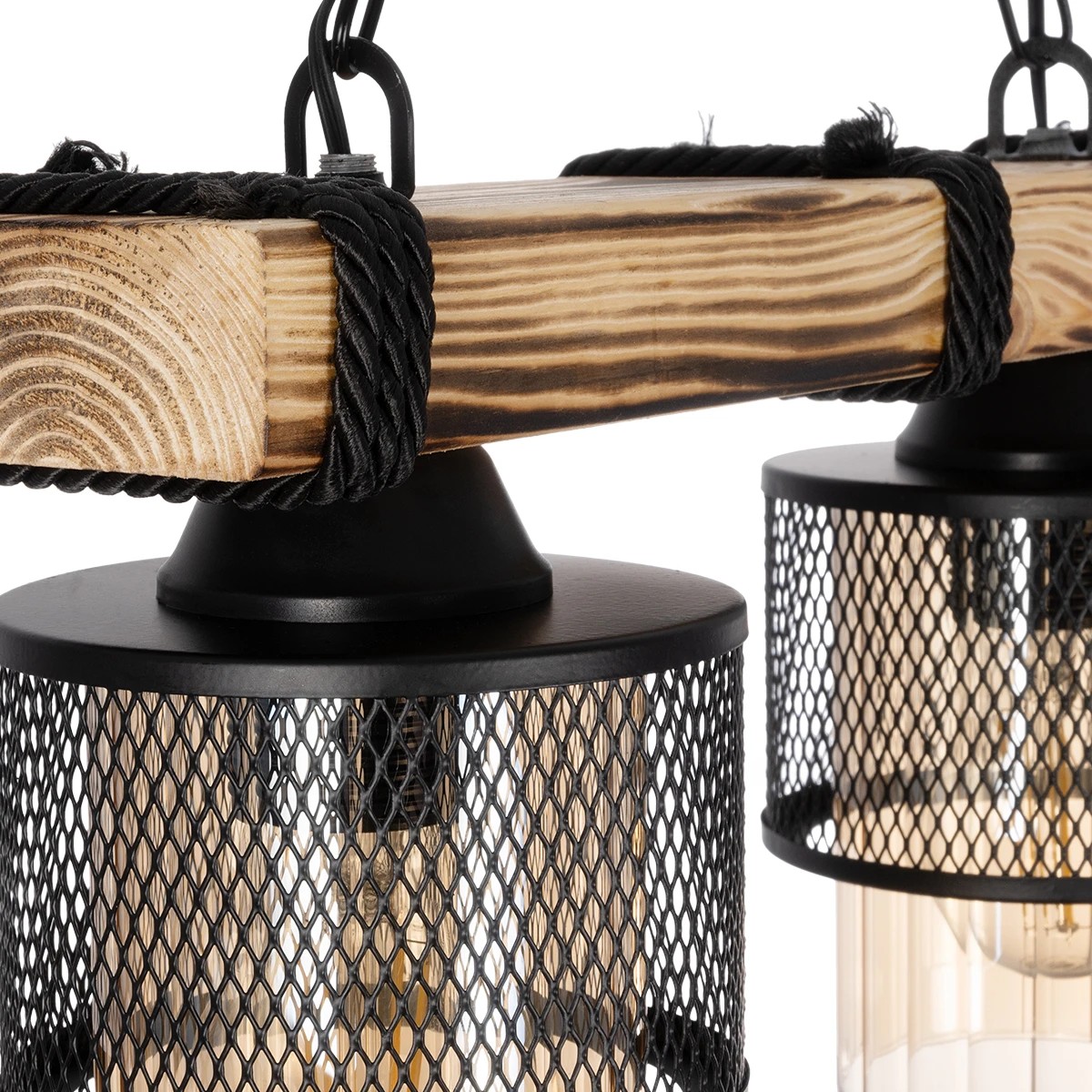 GLOBOSTAR® GLORA 201-0008 Vintage Κρεμαστό Φωτιστικό Οροφής με Ντουί 2 x E27 AC 220-240V IP20 - Μπεζ, Μαύρο & Μελί - Μ38 x Π12 x Υ21cm 8 GLOBOSTAR® GLORA 201-0008 Vintage Κρεμαστό Φωτιστικό Οροφής με Ντουί 2 x E27 AC 220-240V IP20 - Μπεζ, Μαύρο & Μελί - Μ38 x Π12 x Υ21cm - Image 7