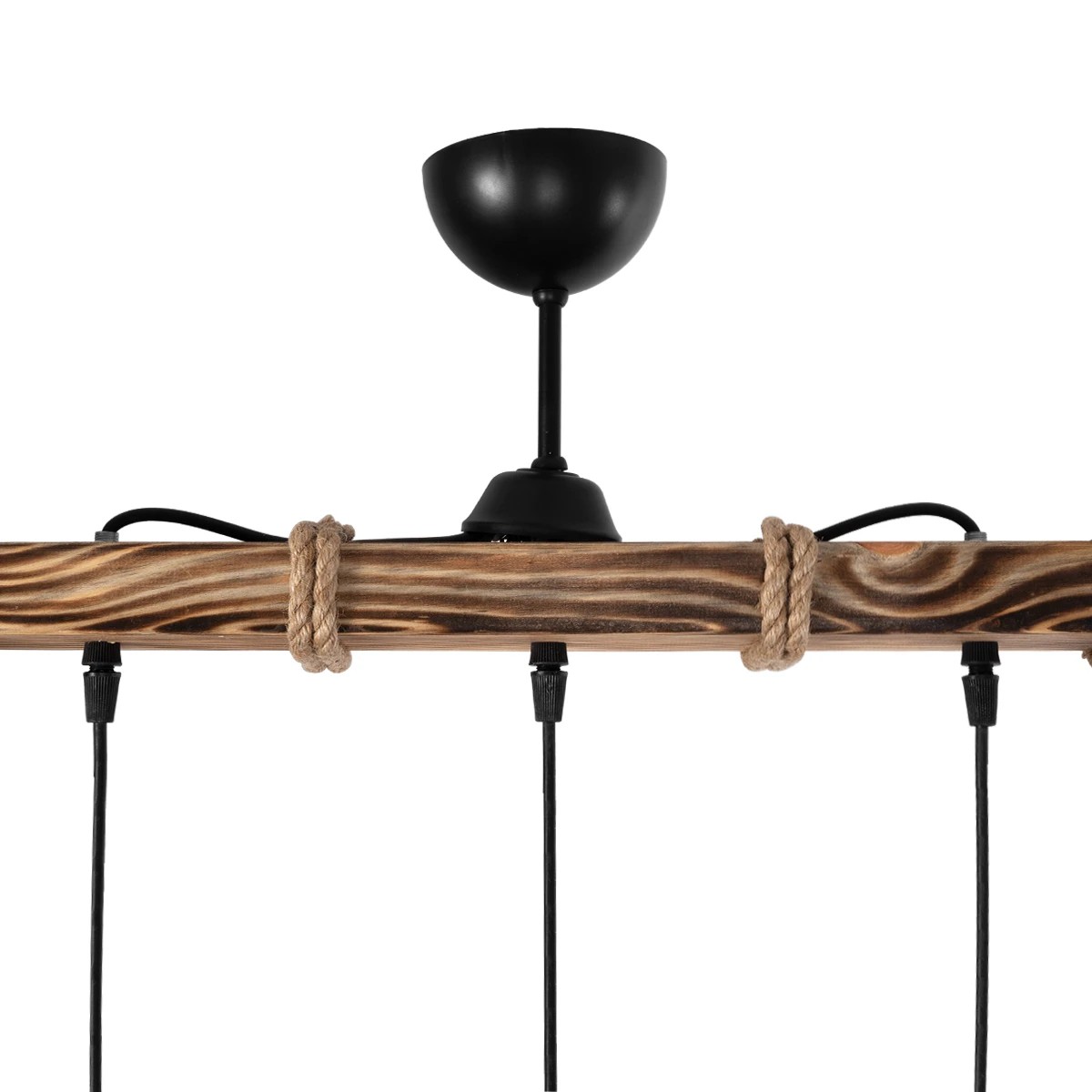 GLOBOSTAR® LUMA 201-0010 Vintage Κρεμαστό Φωτιστικό Οροφής με Ντουί 3 x E27 AC 220-240V IP20 - Μπεζ & Μαύρο - Μ55 x Π18 x Υ65cm 8 GLOBOSTAR® LUMA 201-0010 Vintage Κρεμαστό Φωτιστικό Οροφής με Ντουί 3 x E27 AC 220-240V IP20 - Μπεζ & Μαύρο - Μ55 x Π18 x Υ65cm - Image 7