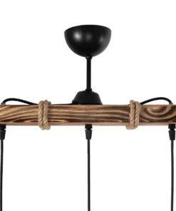 GLOBOSTAR® LUMA 201-0012 Vintage Κρεμαστό Φωτιστικό Οροφής με Ντουί 3 x E27 AC 220-240V IP20 - Καφέ & Μπεζ - Μ55 x Π18 x Υ65cm 13 201 0012 8