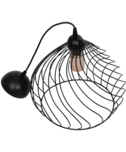 GLOBOSTAR® STARLA 201-0013 Vintage Κρεμαστό Φωτιστικό Οροφής με Ντουί 1 x E27 AC 220-240V IP20 - Μαύρο & Ροζ Χρυσό - Μ31 x Π31 x Υ30cm 20 201 0013 10