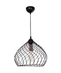 GLOBOSTAR® STARLA 201-0013 Vintage Κρεμαστό Φωτιστικό Οροφής με Ντουί 1 x E27 AC 220-240V IP20 - Μαύρο & Ροζ Χρυσό - Μ31 x Π31 x Υ30cm 13 201 0013 3