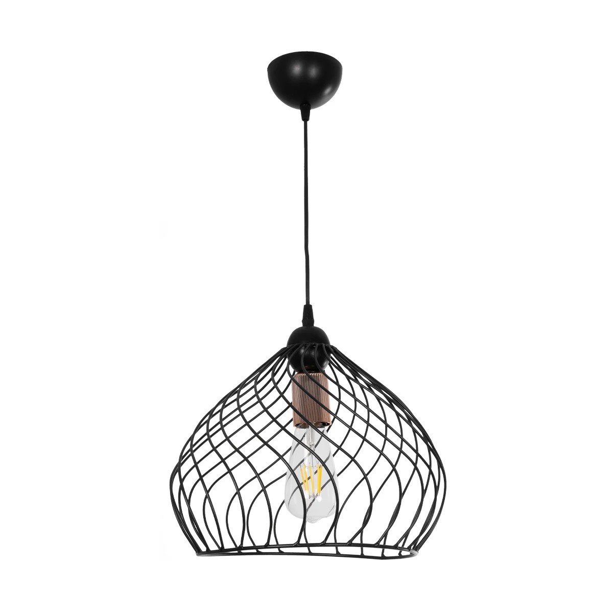 GLOBOSTAR® STARLA 201-0013 Vintage Κρεμαστό Φωτιστικό Οροφής με Ντουί 1 x E27 AC 220-240V IP20 - Μαύρο & Ροζ Χρυσό - Μ31 x Π31 x Υ30cm 4 GLOBOSTAR® STARLA 201-0013 Vintage Κρεμαστό Φωτιστικό Οροφής με Ντουί 1 x E27 AC 220-240V IP20 - Μαύρο & Ροζ Χρυσό - Μ31 x Π31 x Υ30cm - Image 3