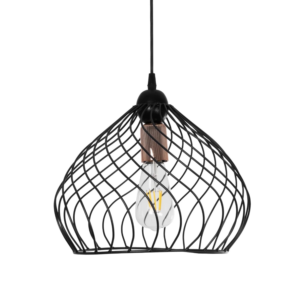 GLOBOSTAR® STARLA 201-0013 Vintage Κρεμαστό Φωτιστικό Οροφής με Ντουί 1 x E27 AC 220-240V IP20 - Μαύρο & Ροζ Χρυσό - Μ31 x Π31 x Υ30cm 5 GLOBOSTAR® STARLA 201-0013 Vintage Κρεμαστό Φωτιστικό Οροφής με Ντουί 1 x E27 AC 220-240V IP20 - Μαύρο & Ροζ Χρυσό - Μ31 x Π31 x Υ30cm - Image 4