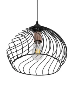 GLOBOSTAR® STARLA 201-0013 Vintage Κρεμαστό Φωτιστικό Οροφής με Ντουί 1 x E27 AC 220-240V IP20 - Μαύρο & Ροζ Χρυσό - Μ31 x Π31 x Υ30cm 15 201 0013 5