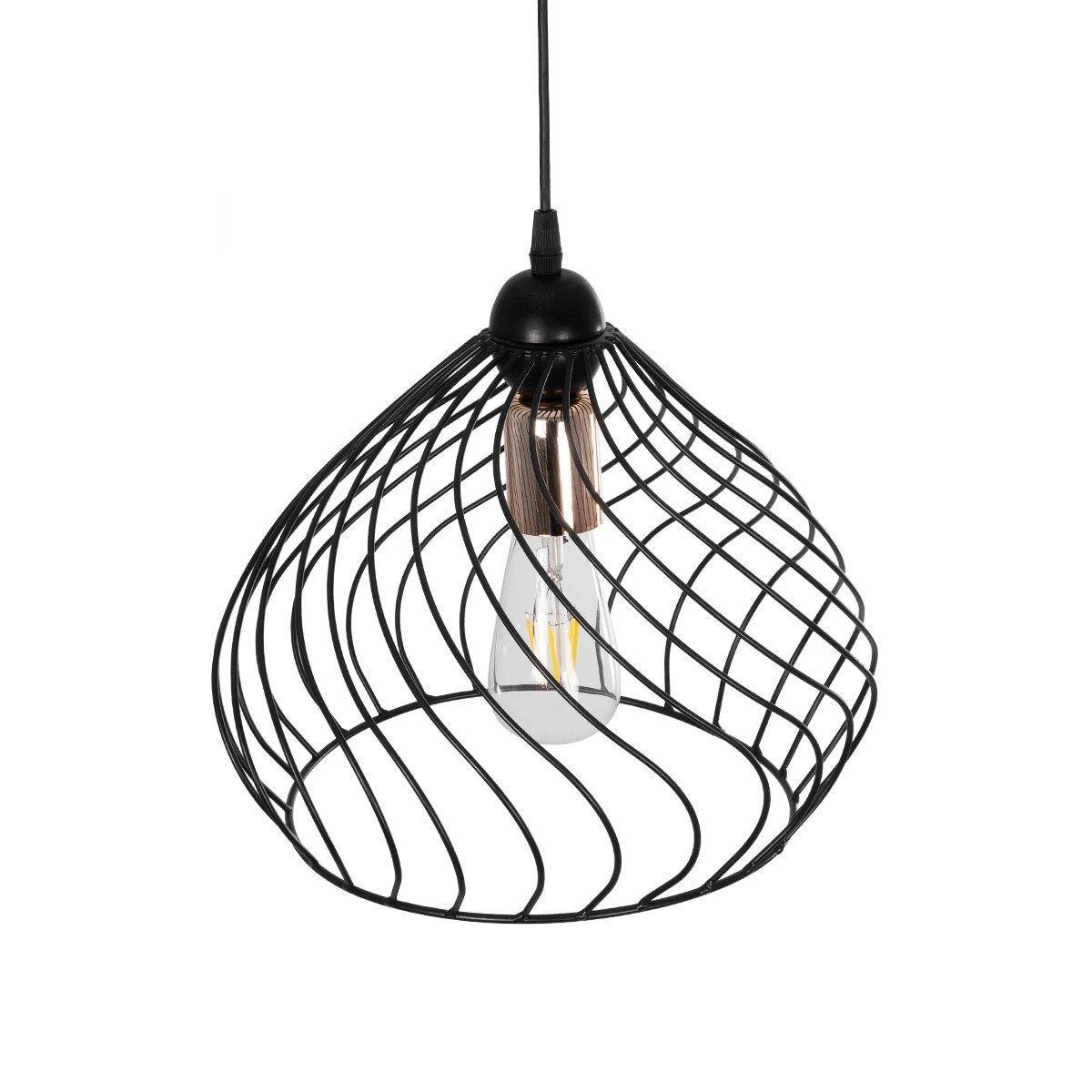 GLOBOSTAR® STARLA 201-0013 Vintage Κρεμαστό Φωτιστικό Οροφής με Ντουί 1 x E27 AC 220-240V IP20 - Μαύρο & Ροζ Χρυσό - Μ31 x Π31 x Υ30cm 7 GLOBOSTAR® STARLA 201-0013 Vintage Κρεμαστό Φωτιστικό Οροφής με Ντουί 1 x E27 AC 220-240V IP20 - Μαύρο & Ροζ Χρυσό - Μ31 x Π31 x Υ30cm - Image 6