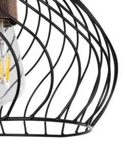 GLOBOSTAR® STARLA 201-0013 Vintage Κρεμαστό Φωτιστικό Οροφής με Ντουί 1 x E27 AC 220-240V IP20 - Μαύρο & Ροζ Χρυσό - Μ31 x Π31 x Υ30cm 17 201 0013 7