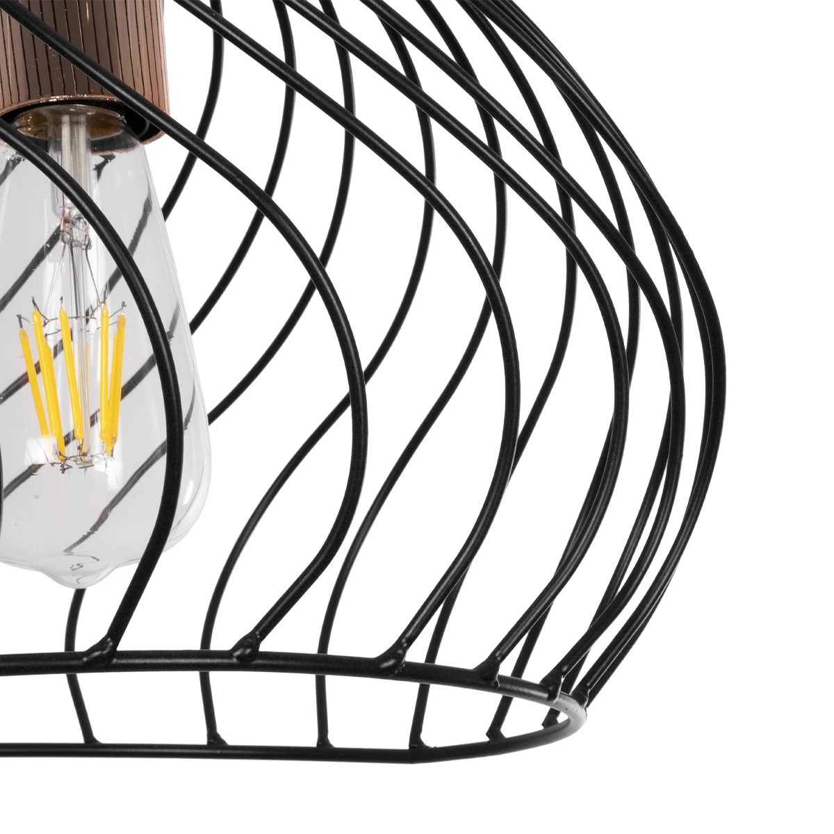 GLOBOSTAR® STARLA 201-0013 Vintage Κρεμαστό Φωτιστικό Οροφής με Ντουί 1 x E27 AC 220-240V IP20 - Μαύρο & Ροζ Χρυσό - Μ31 x Π31 x Υ30cm 8 GLOBOSTAR® STARLA 201-0013 Vintage Κρεμαστό Φωτιστικό Οροφής με Ντουί 1 x E27 AC 220-240V IP20 - Μαύρο & Ροζ Χρυσό - Μ31 x Π31 x Υ30cm - Image 7