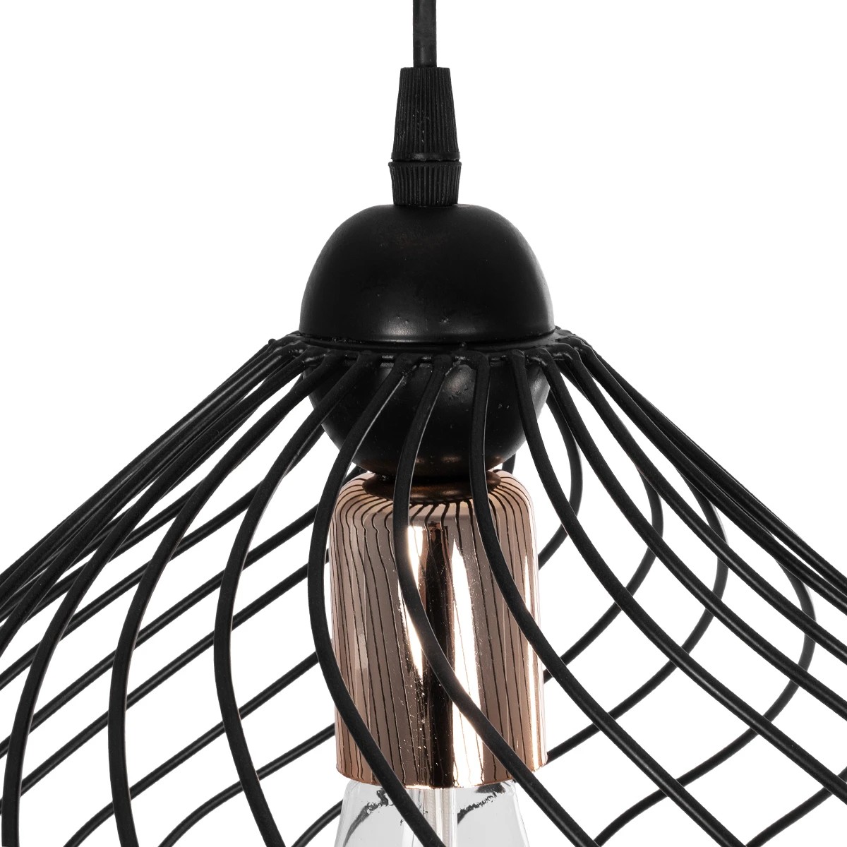 GLOBOSTAR® STARLA 201-0013 Vintage Κρεμαστό Φωτιστικό Οροφής με Ντουί 1 x E27 AC 220-240V IP20 - Μαύρο & Ροζ Χρυσό - Μ31 x Π31 x Υ30cm 9 GLOBOSTAR® STARLA 201-0013 Vintage Κρεμαστό Φωτιστικό Οροφής με Ντουί 1 x E27 AC 220-240V IP20 - Μαύρο & Ροζ Χρυσό - Μ31 x Π31 x Υ30cm - Image 8