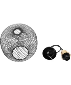 GLOBOSTAR® SOLUX 201-0019 Μοντέρνο Κρεμαστό Φωτιστικό Οροφής με Ντουί 1 x E27 AC 220-240V IP20 - Μαύρο & Χρυσό - Μ25 x Π25 x Υ32cm 20 201 0019 10