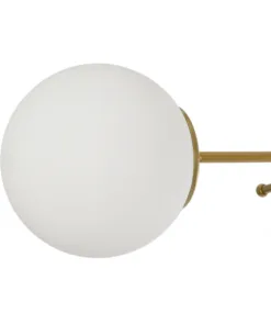 GloboStar® SHINY 201-0028 Vintage Φωτιστικό Οροφής Μπάλα Τρίφωτο 3 x E27 IP20 Χρυσό Μέταλλο με Λευκό Γυαλί - Μ70 x Π70 x Υ16cm 16 201 0028 7