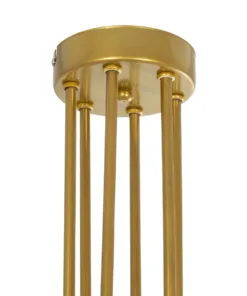 GloboStar® SHINY 201-0028 Vintage Φωτιστικό Οροφής Μπάλα Τρίφωτο 3 x E27 IP20 Χρυσό Μέταλλο με Λευκό Γυαλί - Μ70 x Π70 x Υ16cm 17 201 0028 8