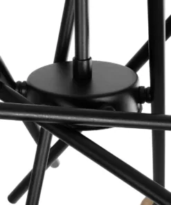 GloboStar® SUNFY 201-0030 Μοντέρνο Φωτιστικό Οροφής Πλέγμα Πολύφωτο 6 x E27 IP20 Μαύρο & Μπρούτζινο Μέταλλο - Μ57 x Π57 x Υ85cm 16 201 0030 7