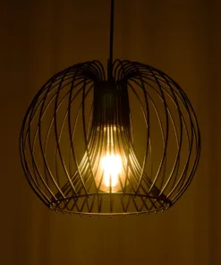 Alternative view of GLOBOSTAR® GLOWIA 201-0032 Μοντέρνο Κρεμαστό Φωτιστικό Οροφής με Ντουί 1 x E27 AC 220-240V IP20 - Μαύρο - Μ32 x Π32 x Υ24cm