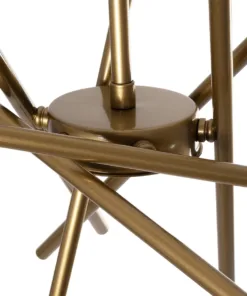 GLOBOSTAR® SUNFY 201-0033 Μοντέρνο Κρεμαστό Φωτιστικό Οροφής με Ντουί 6 x E27 AC 220-240V IP20 - Χρυσό - Μ57 x Π57 x Υ85cm 16 201 0033 7