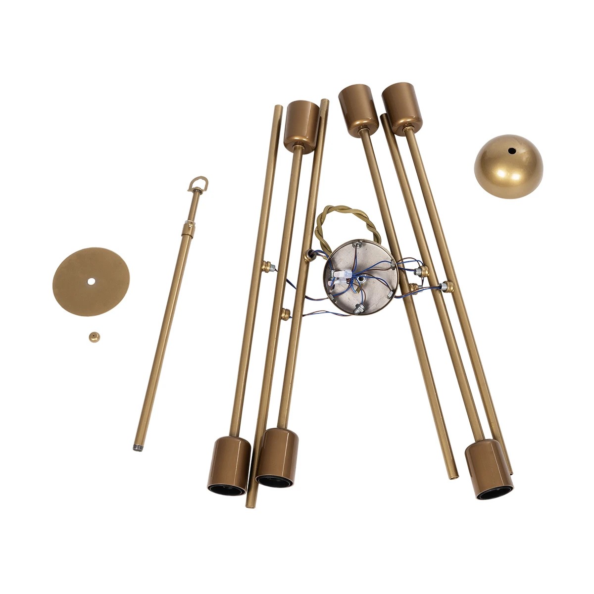 GLOBOSTAR® SUNFY 201-0033 Μοντέρνο Κρεμαστό Φωτιστικό Οροφής με Ντουί 6 x E27 AC 220-240V IP20 - Χρυσό - Μ57 x Π57 x Υ85cm 10 GLOBOSTAR® SUNFY 201-0033 Μοντέρνο Κρεμαστό Φωτιστικό Οροφής με Ντουί 6 x E27 AC 220-240V IP20 - Χρυσό - Μ57 x Π57 x Υ85cm - Image 9