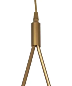 GLOBOSTAR® DROP 201-0034 Vintage Κρεμαστό Φωτιστικό Οροφής με Ντουί 1 x E27 AC 220-240V IP20 - Χρυσό & Λευκό - Μ20 x Π15 x Υ47cm 18 201 0034 8