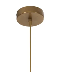 GLOBOSTAR® DROP 201-0034 Vintage Κρεμαστό Φωτιστικό Οροφής με Ντουί 1 x E27 AC 220-240V IP20 - Χρυσό & Λευκό - Μ20 x Π15 x Υ47cm 19 201 0034 9