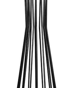 GloboStar® NOVA 201-0037 Μοντέρνο Επιδαπέδιο Φωτιστικό 1 x E27 IP20 Μαύρο Μεταλλό με Μαύρο Ύφασμα - Μ36 x Π36 x Υ148cm 19 201 0037 8