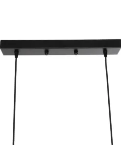 GLOBOSTAR® LUCANA 201-0043 Vintage Κρεμαστό Φωτιστικό Οροφής με Ντουί 2 x E27 AC 220-240V IP20 - Μαύρο & Χρυσό - Μ57 x Π25 x Υ26cm 15 201 0043 7