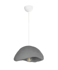 GLOBOSTAR® CONCRETE 201-0047 Μοντέρνο Κρεμαστό Φωτιστικό Οροφής με Ντουί 1 x E27 AC 220-240V IP20 - Γκρι - Μ31 x Π29 x Υ16cm 13 201 0047 03