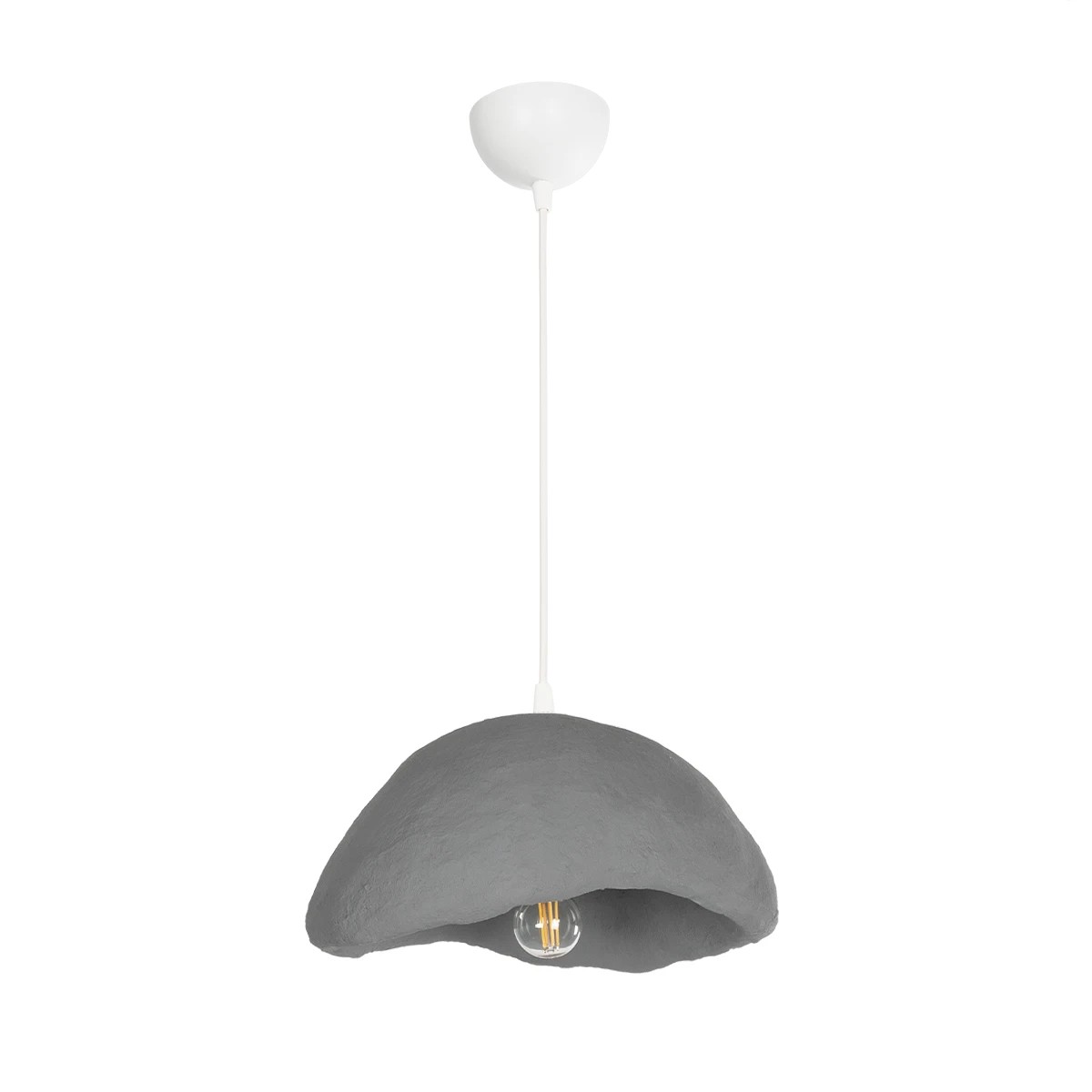 GLOBOSTAR® CONCRETE 201-0047 Μοντέρνο Κρεμαστό Φωτιστικό Οροφής με Ντουί 1 x E27 AC 220-240V IP20 - Γκρι - Μ31 x Π29 x Υ16cm 4 GLOBOSTAR® CONCRETE 201-0047 Μοντέρνο Κρεμαστό Φωτιστικό Οροφής με Ντουί 1 x E27 AC 220-240V IP20 - Γκρι - Μ31 x Π29 x Υ16cm - Image 3