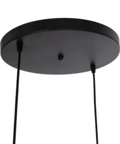 GLOBOSTAR® DISE 201-0050 Μοντέρνο Κρεμαστό Φωτιστικό Οροφής με Ντουί 2 x E27 AC 220-240V IP20 - Μαύρο - Μ50 x Π30 x Υ50cm 17 201 0050 8