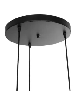 GLOBOSTAR® DISE 201-0051 Μοντέρνο Κρεμαστό Φωτιστικό Οροφής με Ντουί 3 x E27 AC 220-240V IP20 - Μαύρο - Μ48 x Π48 x Υ65cm 17 201 0051 8