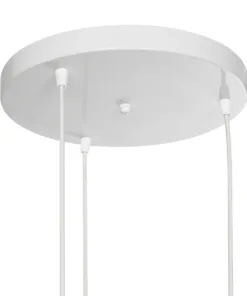GLOBOSTAR® DISE 201-0054 Μοντέρνο Κρεμαστό Φωτιστικό Οροφής με Ντουί 3 x E27 AC 220-240V IP20 - Λευκό - Μ48 x Π48 x Υ65cm 17 201 0054 8