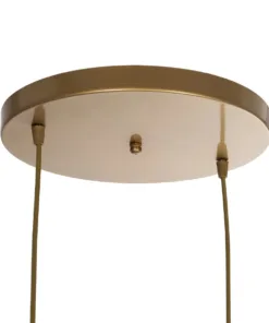 GLOBOSTAR® DISE 201-0056 Μοντέρνο Κρεμαστό Φωτιστικό Οροφής με Ντουί 2 x E27 AC 220-240V IP20 - Χρυσό - Μ50 x Π30 x Υ50cm 15 201 0056 7