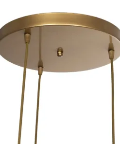 GLOBOSTAR® DISE 201-0057 Μοντέρνο Κρεμαστό Φωτιστικό Οροφής με Ντουί 3 x E27 AC 220-240V IP20 - Χρυσό - Μ48 x Π48 x Υ65cm 17 201 0057 8